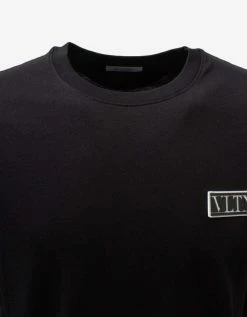 Valentino Black VLTN Tag T-Shirt Clothing