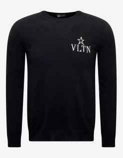 Valentino Clothing Black VLTNSTAR Cashmere-Blend Sweater