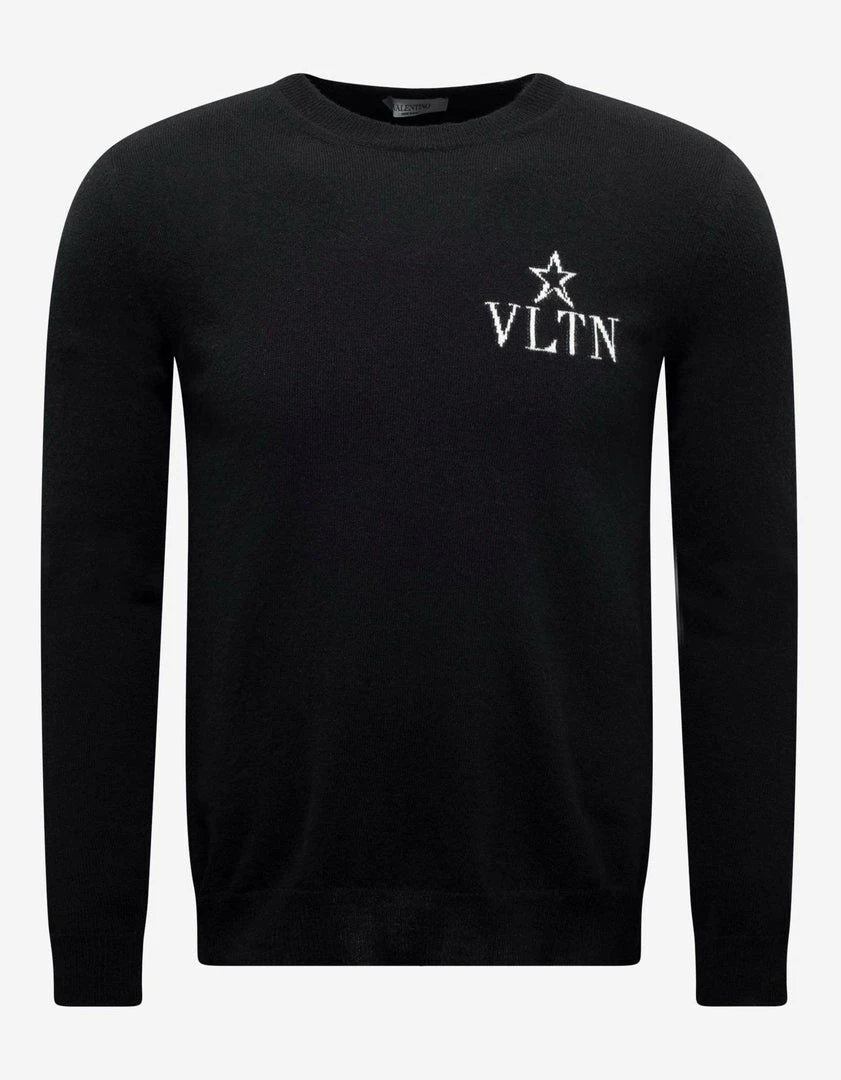 Wholesale โจ Valentino Clothing Black VLTNSTAR Cashmere-Blend Sweater ๐ 3 Valentino Clothing Black VLTNSTAR Cashmere-Blend Sweater