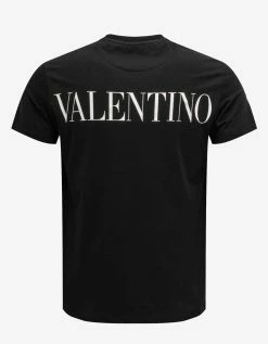 Valentino Black Washed Taffeta Panel T-Shirt Clothing