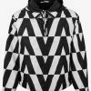 Best deal ๐ Valentino Black & White Logo Monogram Nylon Windbreaker Clothing ๐ 2 Valentino Black & White Logo Monogram Nylon Windbreaker Clothing