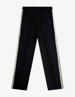 Valentino Clothing Black Wool Trousers With Side Stripes