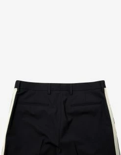 Valentino Clothing Black Wool Trousers With Side Stripes