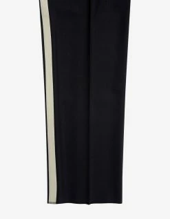 Valentino Clothing Black Wool Trousers With Side Stripes
