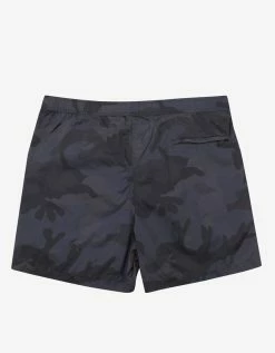 Valentino Clothing Blue & Grey Camouflage Print Swim Shorts