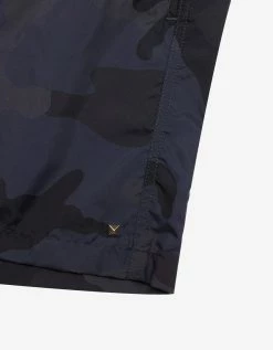 Valentino Clothing Blue & Grey Camouflage Print Swim Shorts
