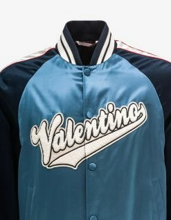 Clothing Blue Valentino Logo Patch Souvenir Jacket