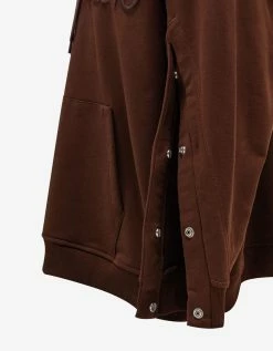 Valentino Brown Embossed Logo Hoodie Clothing