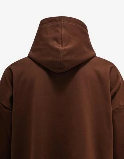Valentino Brown Embossed Logo Hoodie Clothing