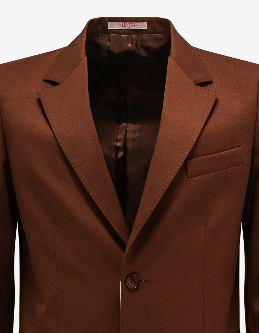 Promo โ๏ธ Valentino Clothing Brown Wool Blazer ๐ 8 Valentino Clothing Brown Wool Blazer