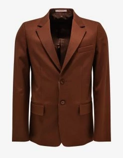 Valentino Clothing Brown Wool Blazer