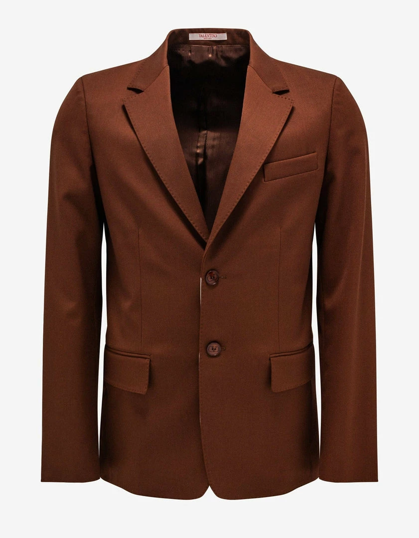 Promo โ๏ธ Valentino Clothing Brown Wool Blazer ๐ 3 Valentino Clothing Brown Wool Blazer