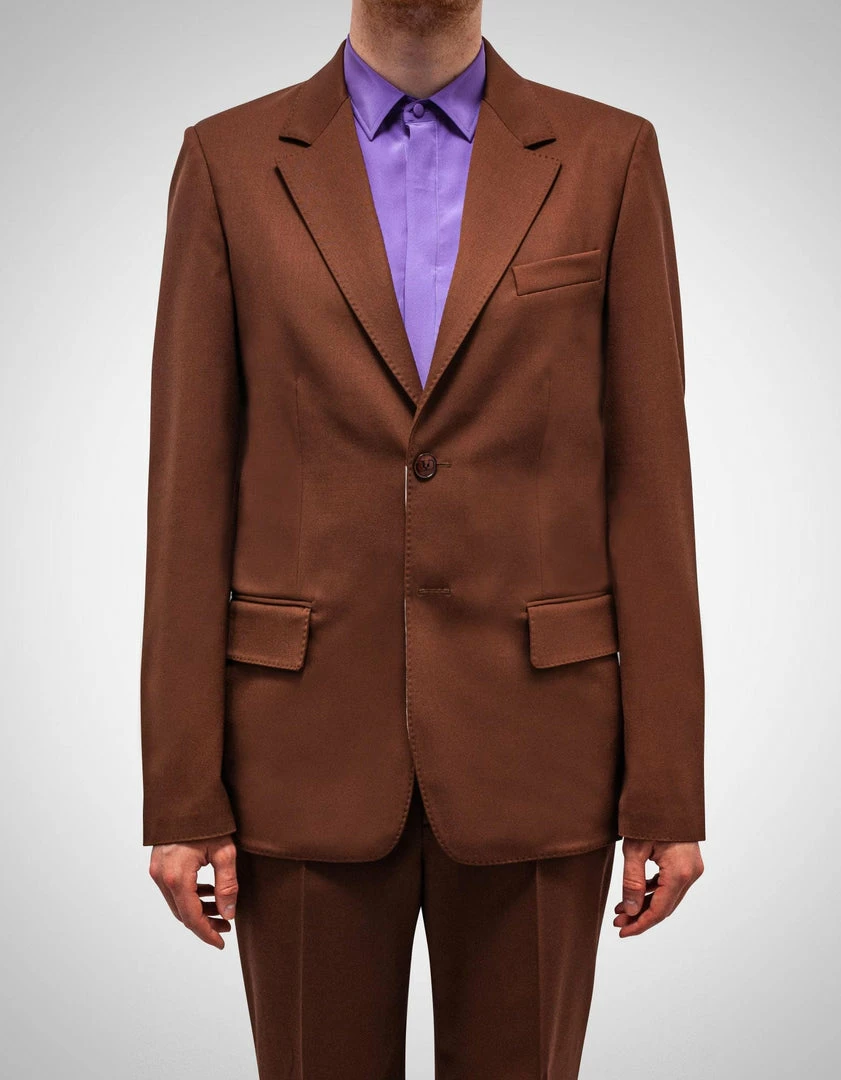 Promo โ๏ธ Valentino Clothing Brown Wool Blazer ๐ 4 Valentino Clothing Brown Wool Blazer
