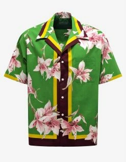 Valentino Floral Print Bowling Shirt Clothing