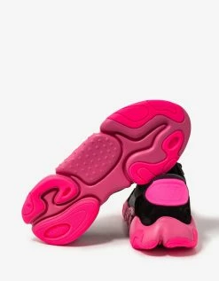 Valentino Garavani Black Bubbleback Mesh And Suede Trainers