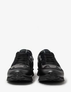 Valentino Garavani Black Camouflage Noir Rockrunner Trainers
