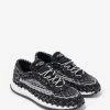 Valentino Garavani Black Crochet Trainers