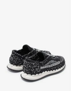 Valentino Garavani Black Crochet Trainers