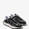 Valentino Garavani Black & Grey Lace & Mesh Lacerunner Trainers