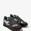 Valentino Garavani Black & Grey Wool Felt Camo Rockrunner Trainers