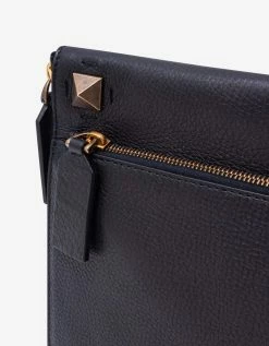 Valentino Garavani Black Identity Leather Clutch