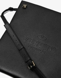 Valentino Garavani Black Identity Leather Crossbody Bag