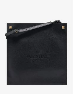 Valentino Garavani Black Identity Leather Tote Bag Accessories