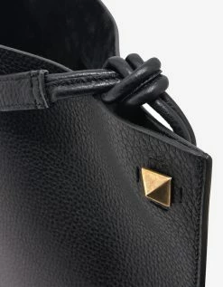 Valentino Garavani Black Identity Leather Tote Bag Accessories