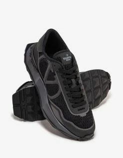 Valentino Garavani Black Netrunner Trainers