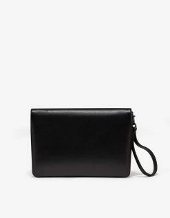 Valentino Garavani Accessories Black One Stud Nappa Clutch Bag