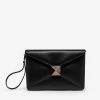 Valentino Garavani Accessories Black One Stud Nappa Clutch Bag