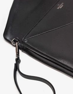 Valentino Garavani Accessories Black One Stud Nappa Clutch Bag