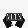 Valentino Accessories Black Padded Logo Scarf