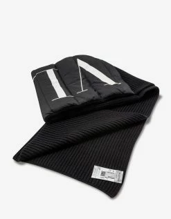 Valentino Accessories Black Padded Logo Scarf