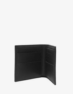 Valentino Garavani Black Patent Leather VLTN Billfold Wallet