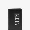Valentino Garavani Black Patent Leather VLTN Card Wallet Accessories