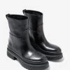 Valentino Garavani Black Roman Stud Leather Ankle Boots