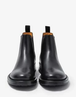 Valentino Garavani Black Roman Stud Leather Chelsea Boots