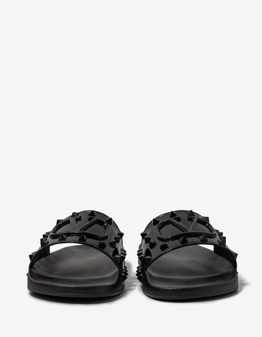 Wholesale ๐ Valentino Garavani Black โ๏ธ Summer VLogo Signature Slide ๐ฉด Sandals ๐งจ 5 Valentino Garavani Black Summer VLogo Signature Slide Sandals