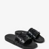 Valentino Garavani Black Summer VLogo Signature Slide Sandals