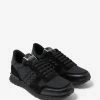 Valentino Garavani Black Textile Rockstud Rockrunner Trainers