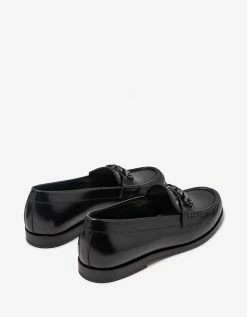 Valentino Garavani Black VLogo Chain Loafers