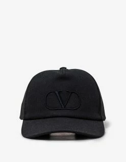 Valentino Black VLogo Signature Baseball Cap Accessories