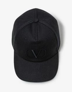 Flash Sale ⌛ Valentino Black VLogo Signature ⚾ Baseball Cap Accessories ❤️ 10 Valentino Black VLogo Signature Baseball Cap Accessories