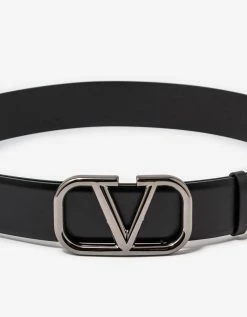 Valentino Garavani Black VLogo Signature Belt Accessories