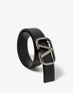 Valentino Garavani Black VLogo Signature Belt Accessories