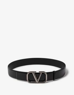 Valentino Garavani Black VLogo Signature Belt Accessories