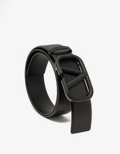 Valentino Garavani Black VLogo Signature Belt 40mm