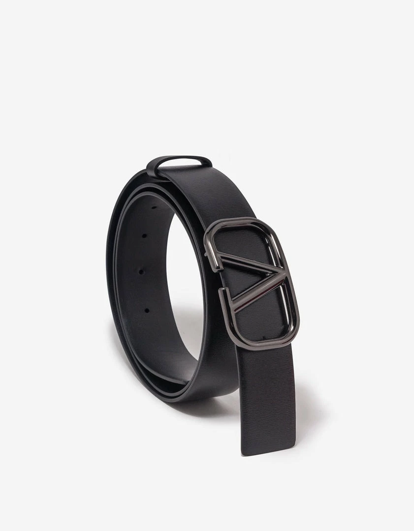 Best deal ⭐ Valentino Garavani Black VLogo Signature Buckle Belt 35MM Accessories ⭐ 3 Valentino Garavani Black VLogo Signature Buckle Belt 35MM Accessories