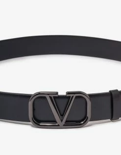 Best deal ⭐ Valentino Garavani Black VLogo Signature Buckle Belt 35MM Accessories ⭐ 9 Valentino Garavani Black VLogo Signature Buckle Belt 35MM Accessories